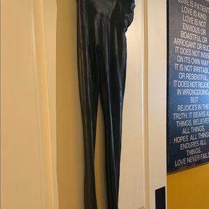 SPANX Shiny Black Leggings